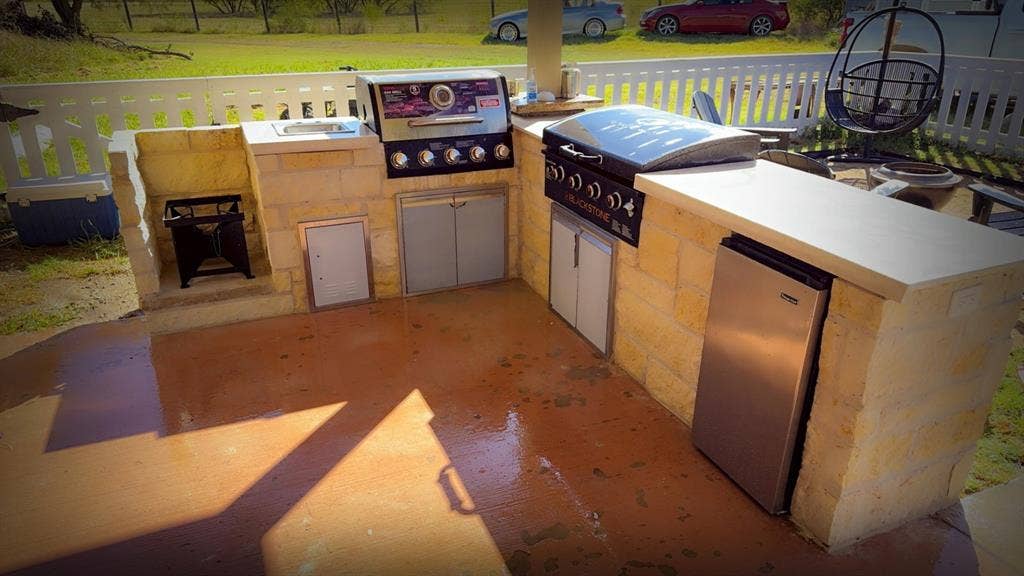 4200 Jennifer Lane, Crowley, TX 76036 View of patio / terrace featuring exterior kitchen