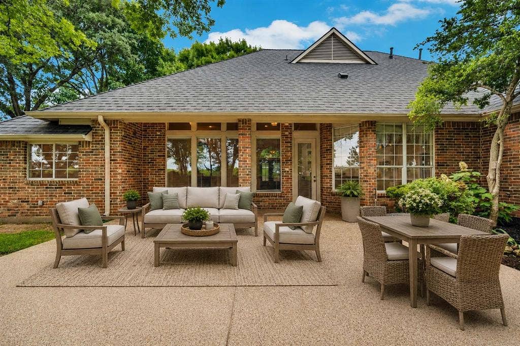 Digitally staged patio