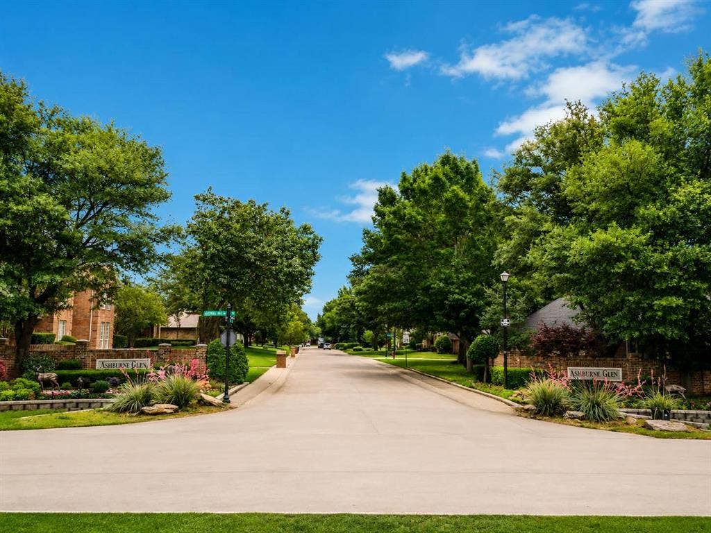 Entry to community, property on right.