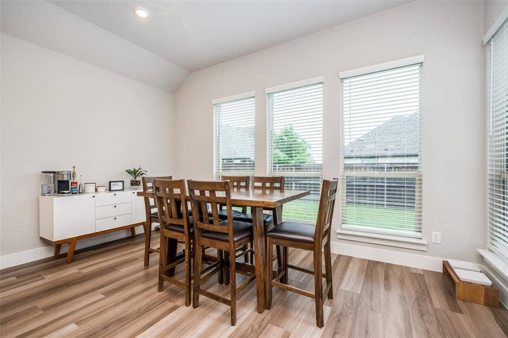 2801 Bedford Road, Northlake, TX 76226 The kitchen dining space is great as a breakfast nook, but large enough for your main dining table as well.