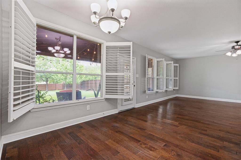 Spacious dining area is open to both the living area and kitchen.