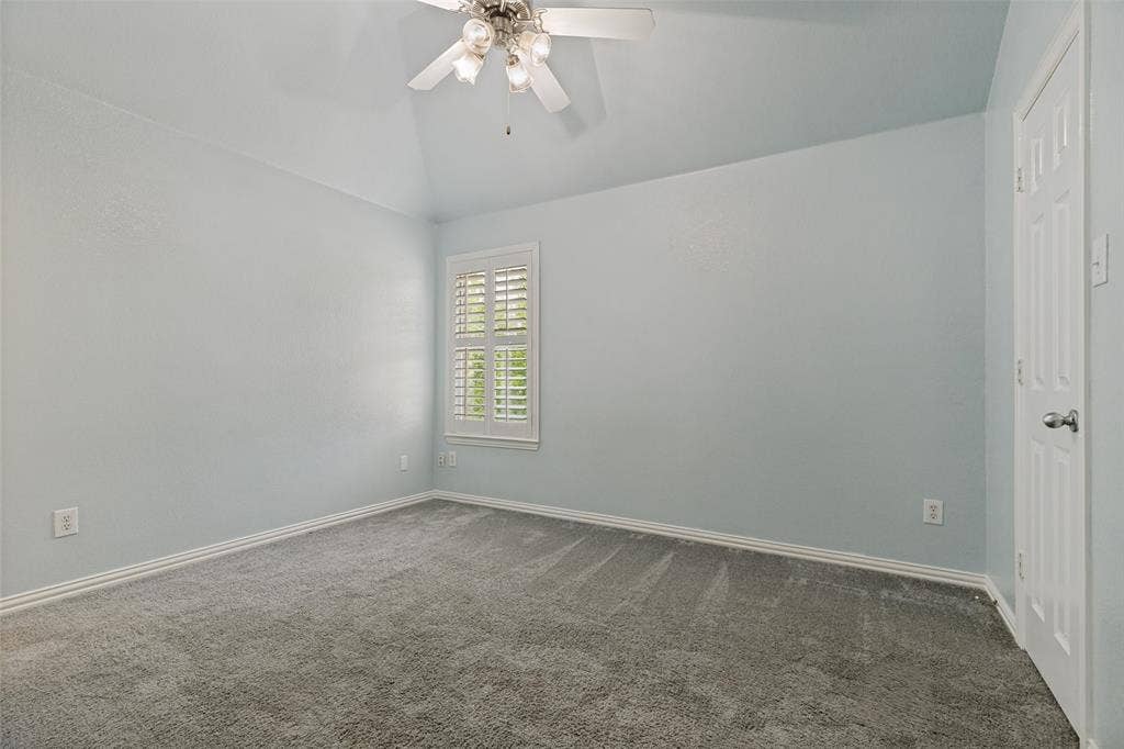 Each upstairs bedroom has ample closet space.