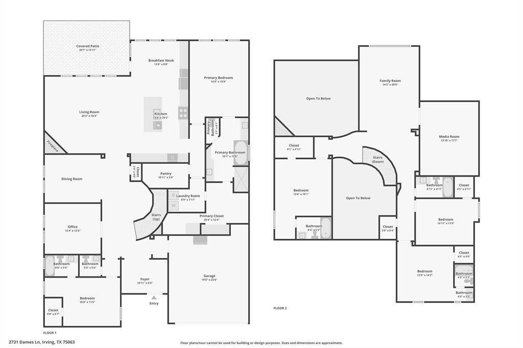 2731 Dames Lane, Irving, TX 75063 Floor plan