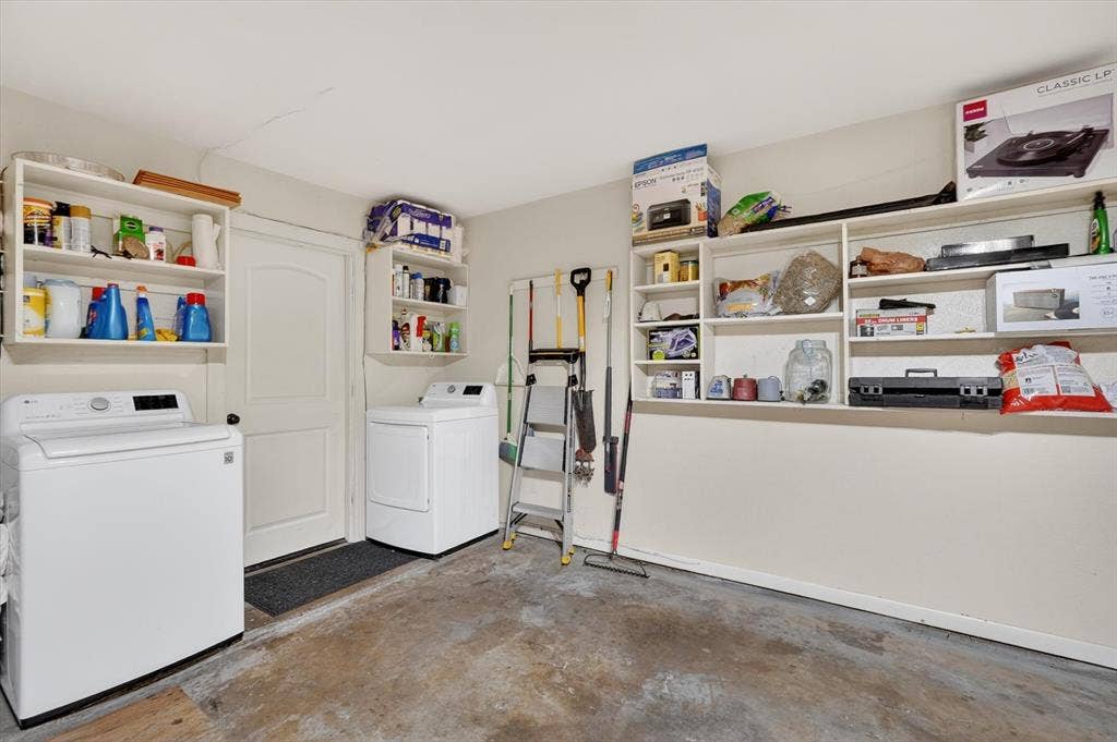 224 Hudson Avenue, Crowley, TX 76036 Dedicated laundry area featuring a white paneled door