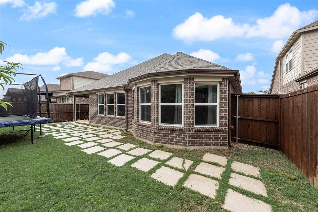 1432 Westview Lane, Northlake, TX 76226 Backyard view of house at 1432 Westview Ln in the Canyon Falls community in Northlake, TX
