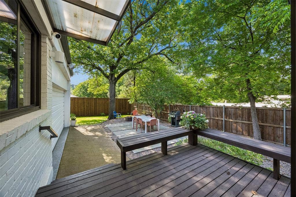 Deck Leading To Backyard