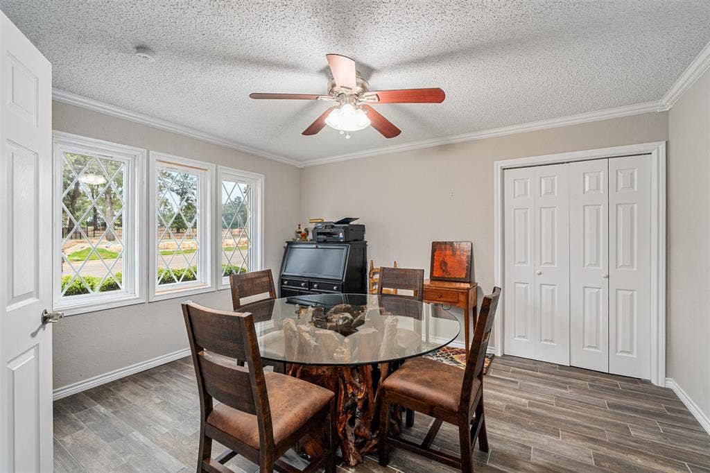 1102 Mill Run Road, Athens, TX 75751 Formal dining with closet-could be 4th bedroom, office, bonus room.