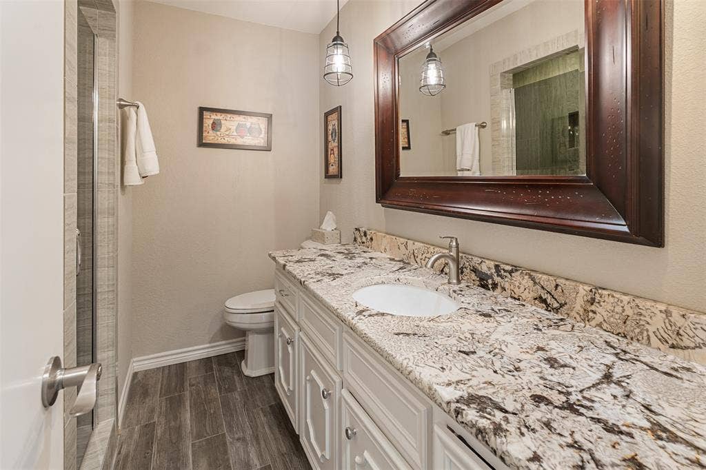 1102 Mill Run Road, Athens, TX 75751 Hall bathroom with new countertops