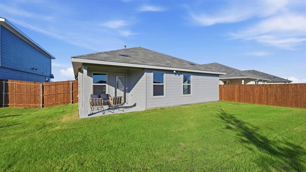 1313 TIN ROOF Road, Denton, TX 76249 Rear Elevation - All Home and community information, including pricing, included features, terms, availability and amenities, are subject to change at any time without notice or obligation. All Drawings, pictures, photographs, video, square footages, floor plans, elevations, features, colors and sizes are approximate for illustration purposes only and will vary from the homes as built.