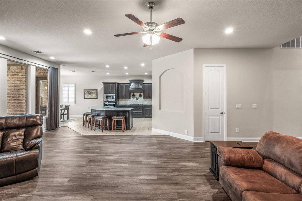 4507 Mimosa Drive, Melissa, TX 75454 Living space is open to kitchen