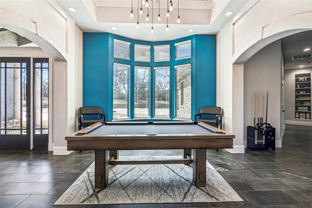 2100 Gene Court, Granbury, TX 76048 Game room featuring a dark wood-finish pool table centered on a light area rug