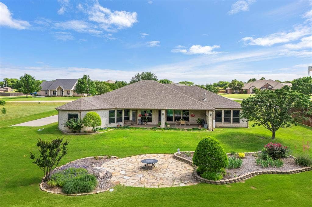Landscaped backyard