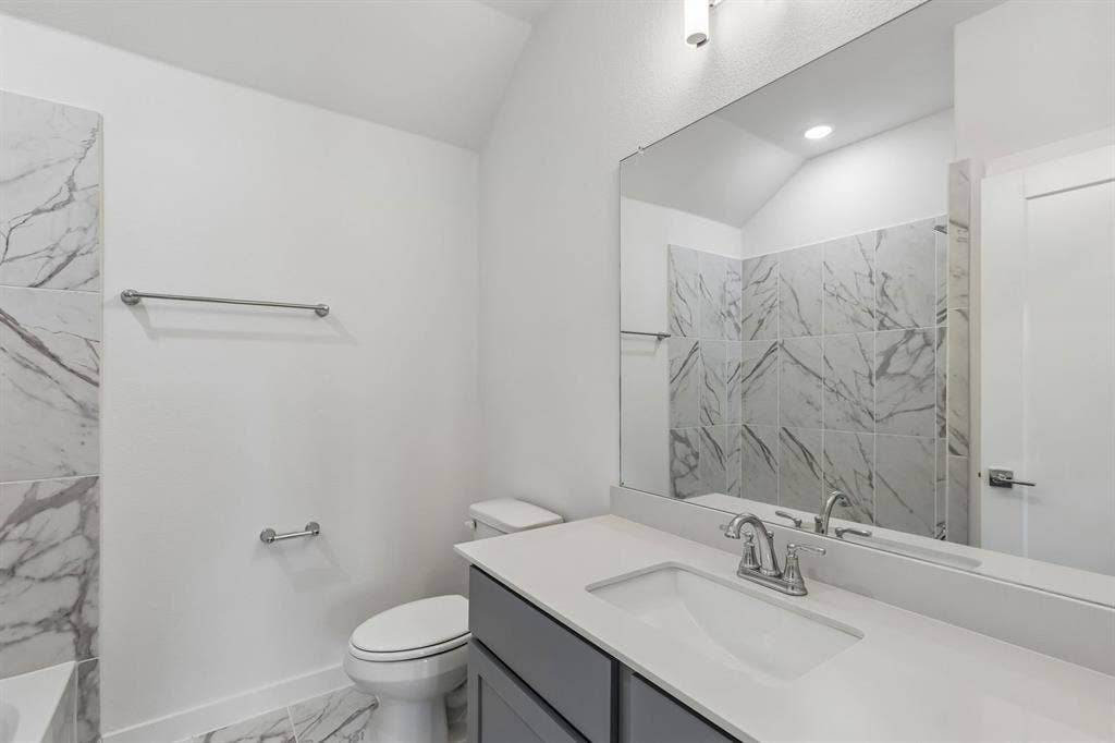 1429 Companero Street, Haslet, TX 76052 Bathroom in the Claret home plan by Trophy Signature Homes – REPRESENTATIVE PHOTO