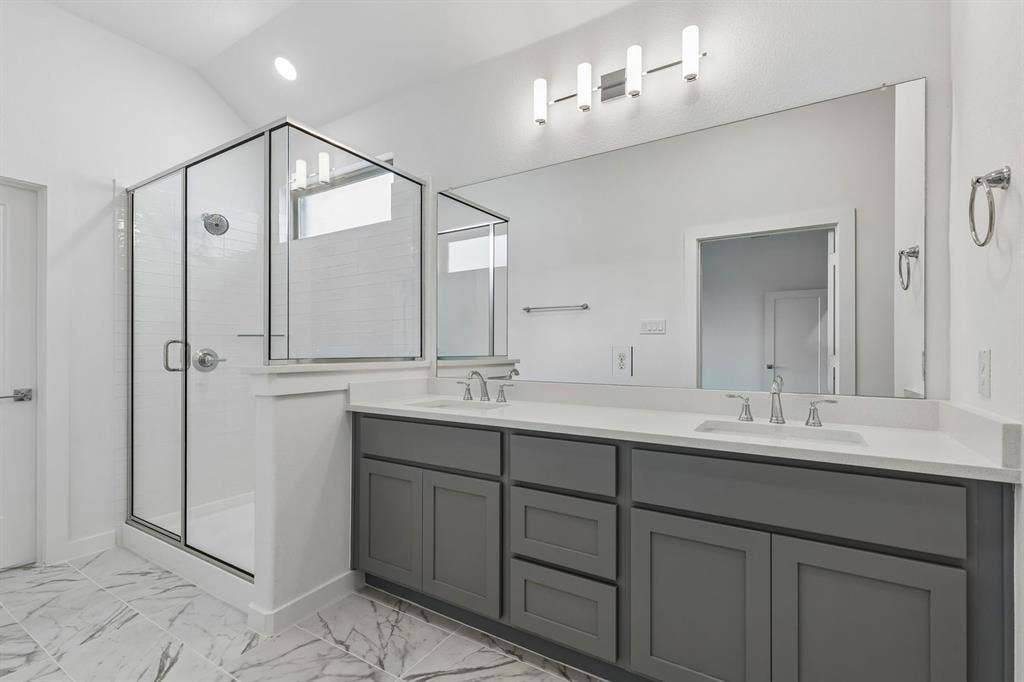 1429 Companero Street, Haslet, TX 76052 Primary Bathroom in the Claret home plan by Trophy Signature Homes – REPRESENTATIVE PHOTO