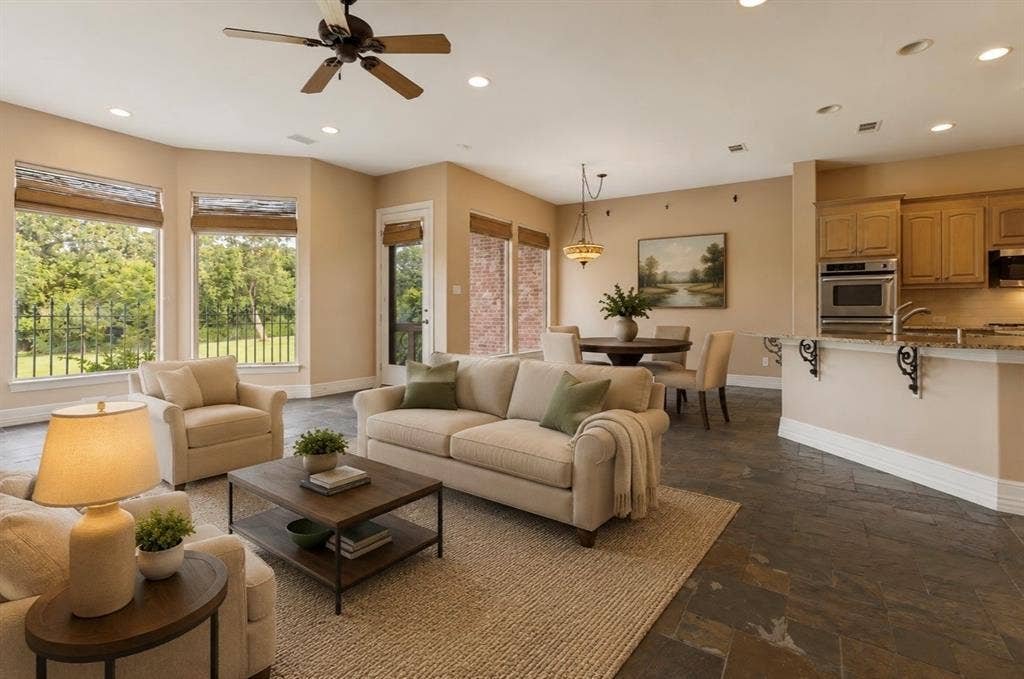 12010 Lueders Lane, Dallas, TX 75230 Living Room Virtually Staged