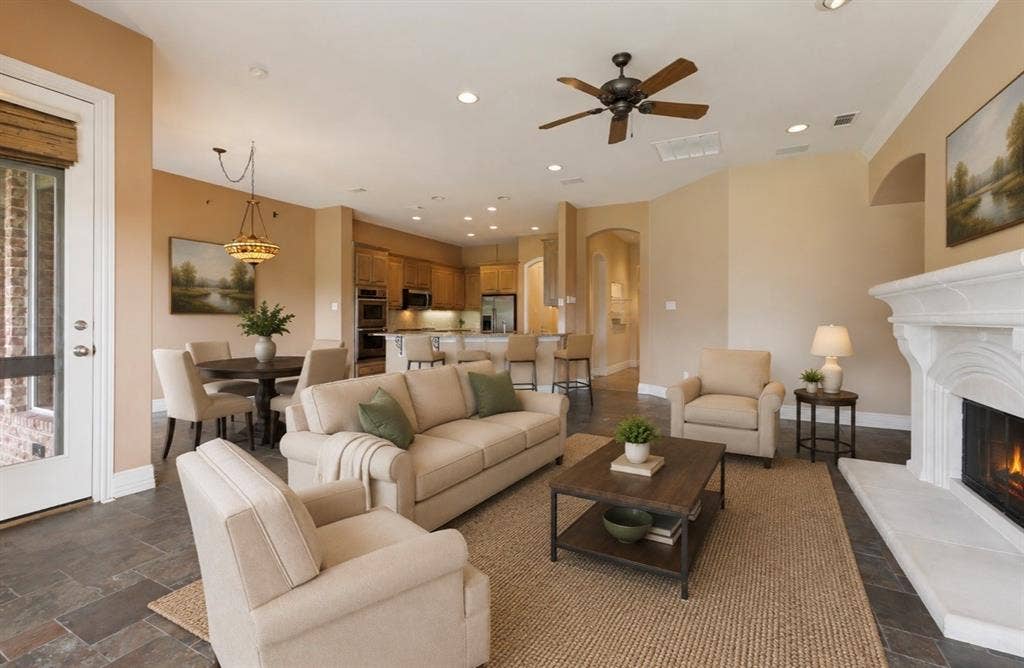 12010 Lueders Lane, Dallas, TX 75230 Living Room Virtually Staged