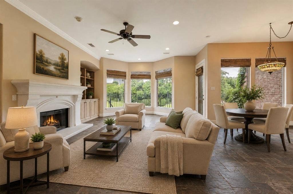 12010 Lueders Lane, Dallas, TX 75230 Living Room Virtually Staged