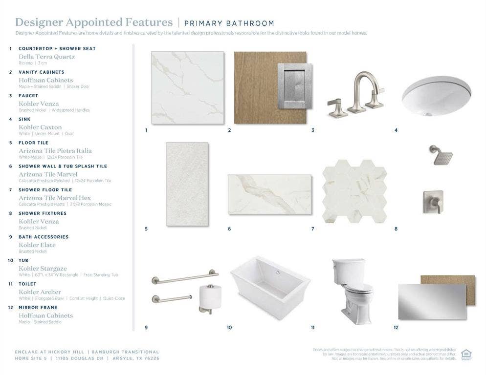 Bamburgh Transitional- Primary Bath Selections