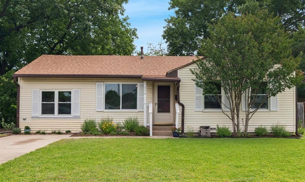 1336 Devonwood Drive, Garland, TX 75041 Windows replaced in 2024. HVAC replaced in 2025. Gutters and laminate flooring have also been added.