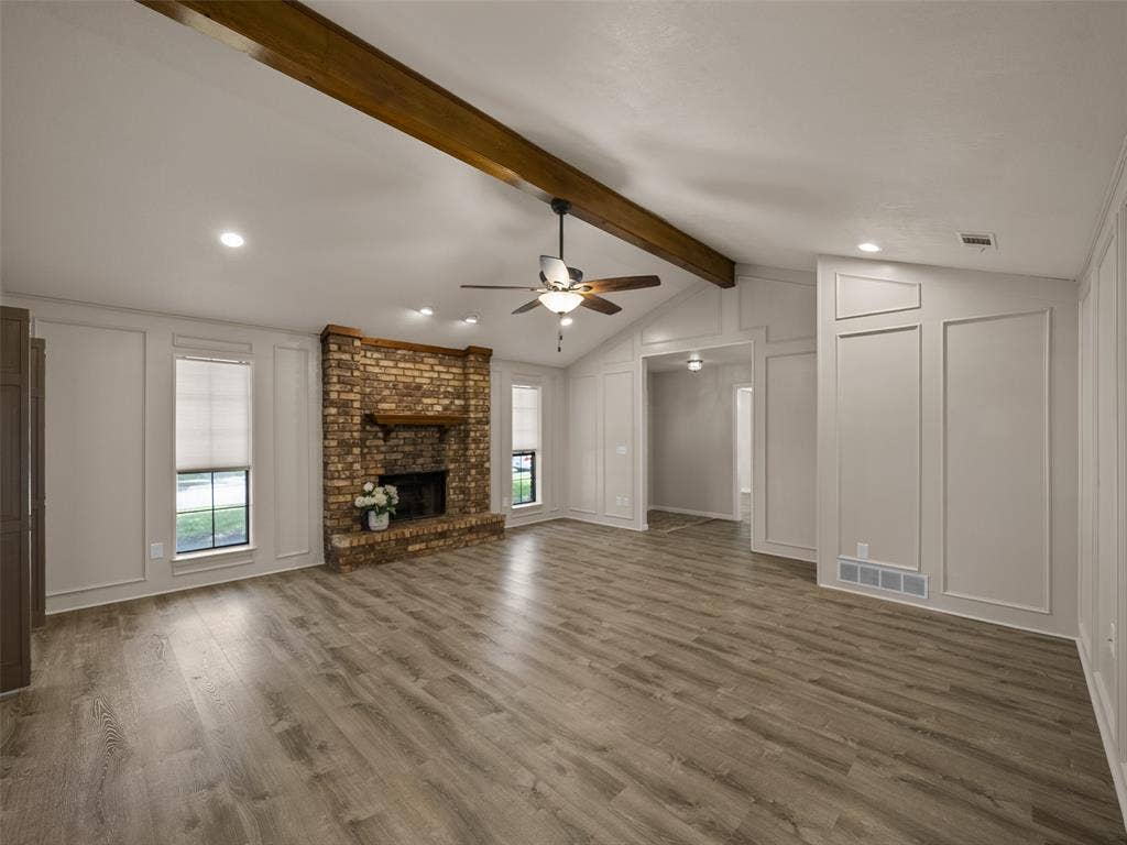 4100 Emerson Drive, Plano, TX 75093 The owner has two complete boxes of matching vinyl plank flooring up in the attic for the new owner that convey with the home.