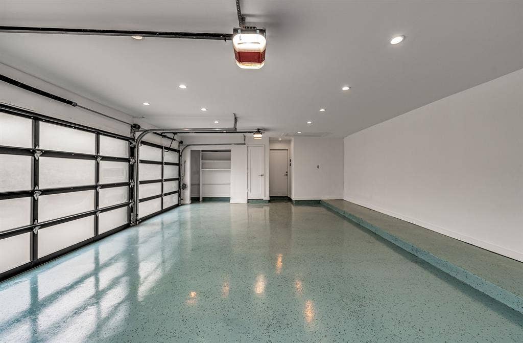 6275 Preston Creek Drive, Dallas, TX 75240 Garage with recessed lighting and a garage door opener