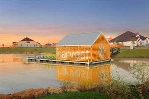 One of many gathering areas in the Harvest community, fishing dock.