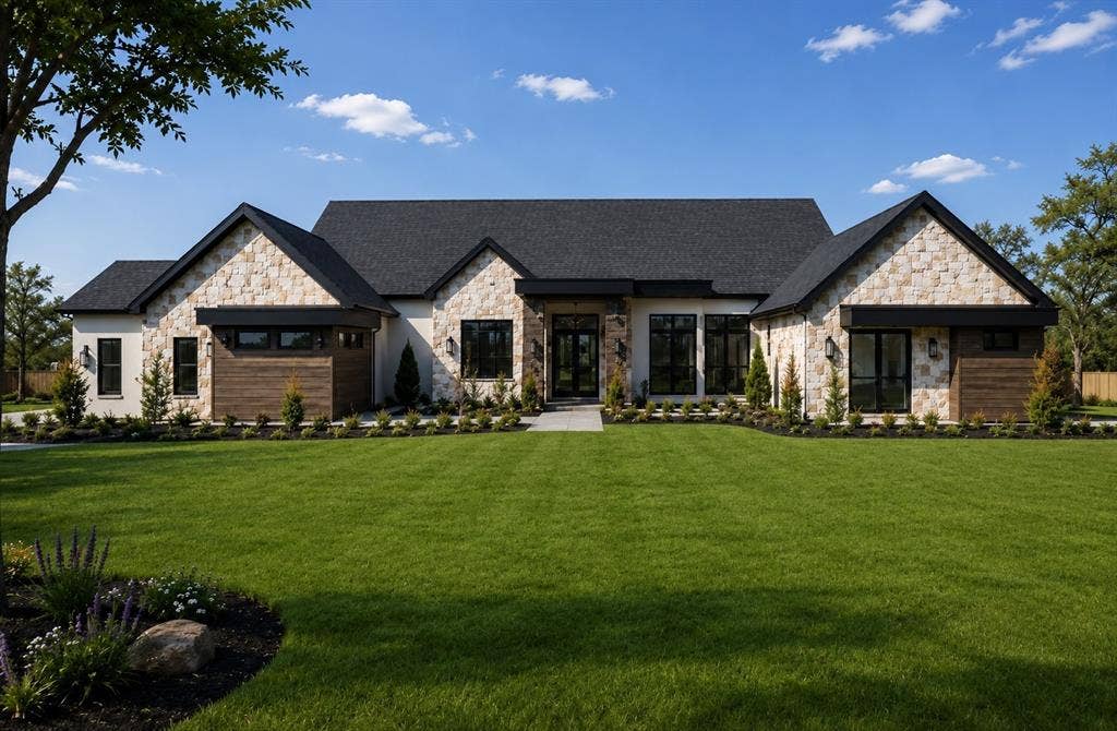 2700 Southbay Circle, Northlake, TX 76226 All photos are AI-generated renderings and should be treated as artistic representations of the completed home. Final construction details, materials, finishes, and selections may vary.