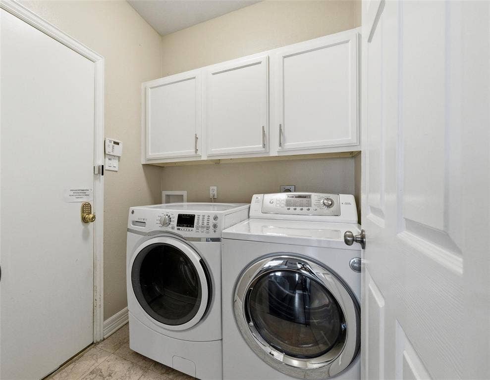 1432 Honey Locust Drive, Plano, TX 75023 Utility Room has built in cabinets, door to garage to the left