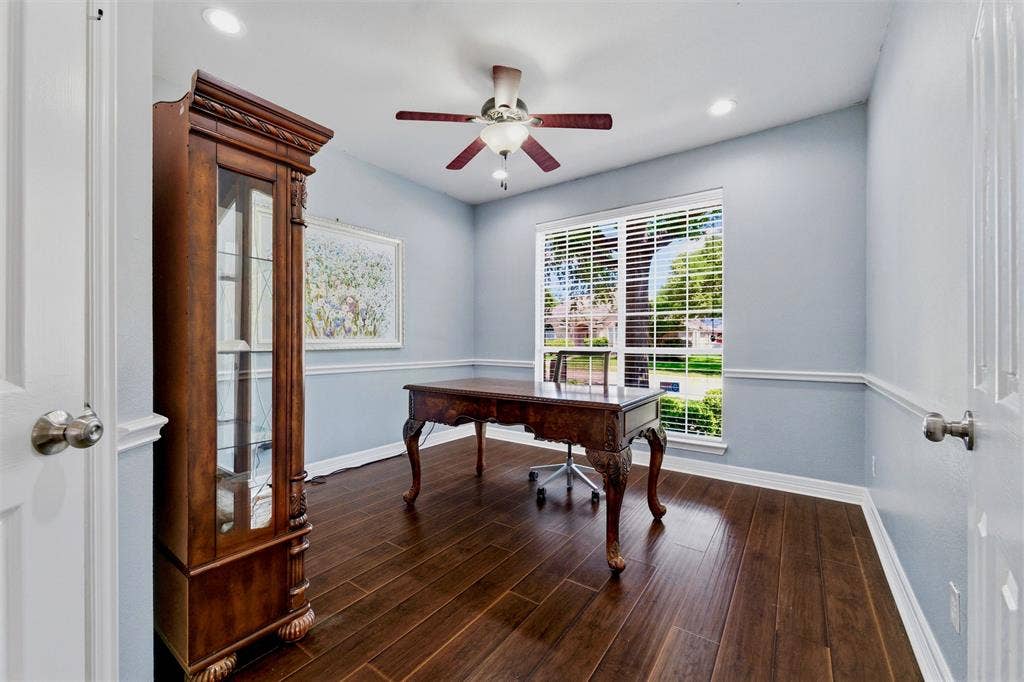 1432 Honey Locust Drive, Plano, TX 75023 Downstairs BdRm 2 or office with closet off Foyer