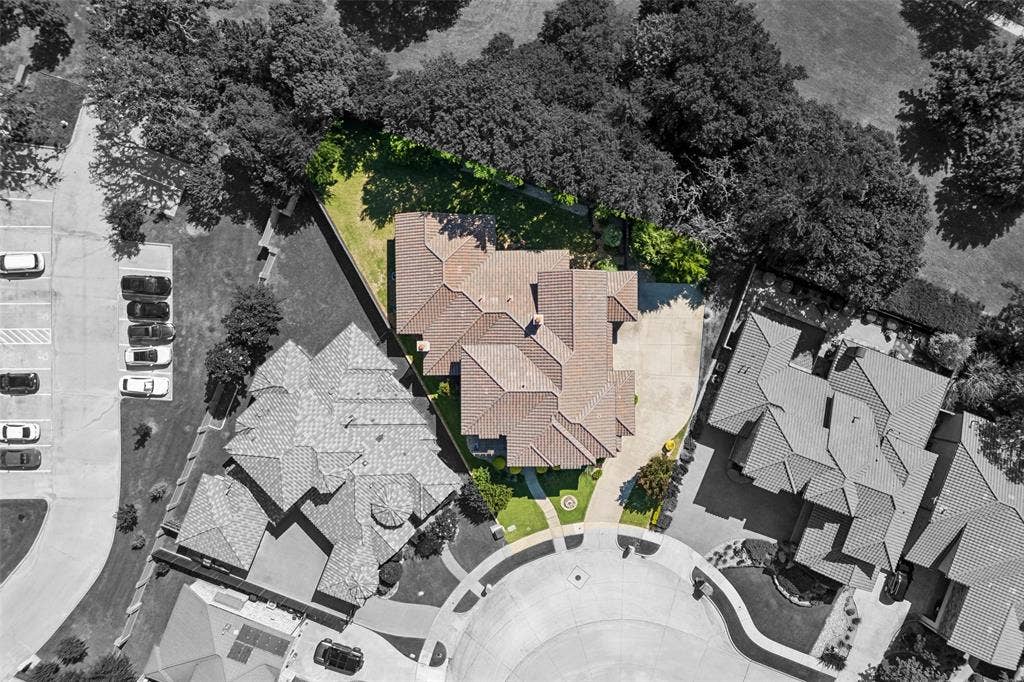125 Audrey Drive, Keller, TX 76248 Aerial View to show the shape of the lot.