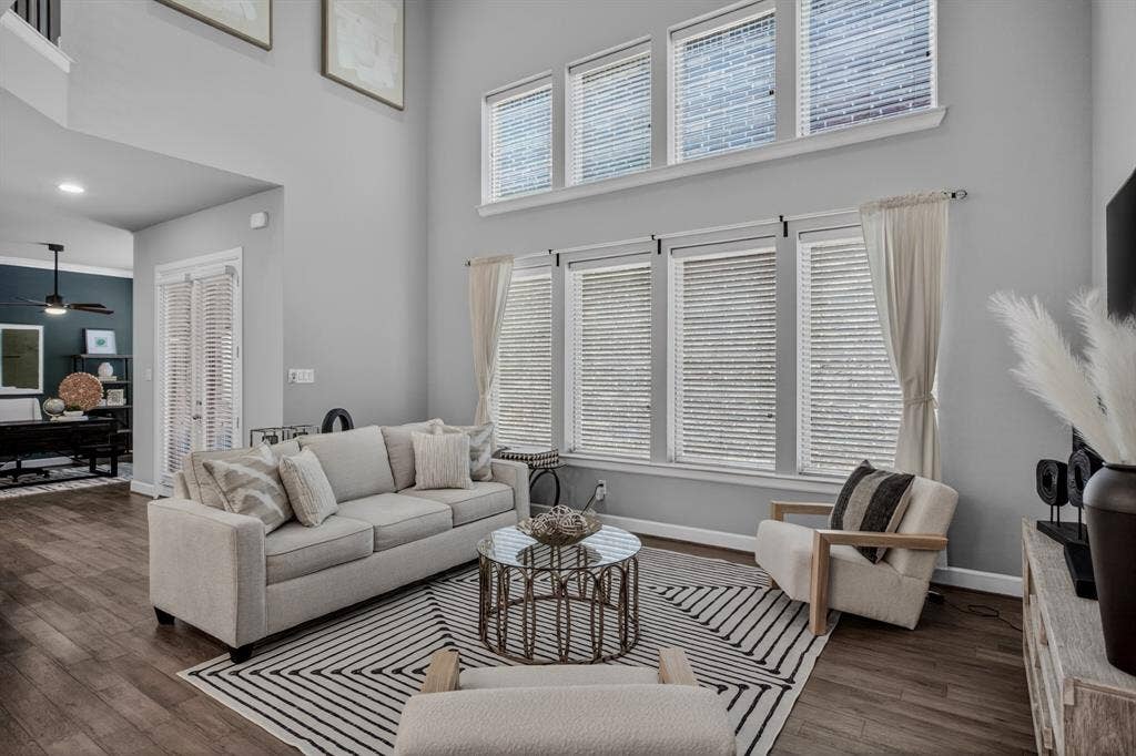 6301 Millie Way, McKinney, TX 75070 Light-filled living space with an open, inviting layout.