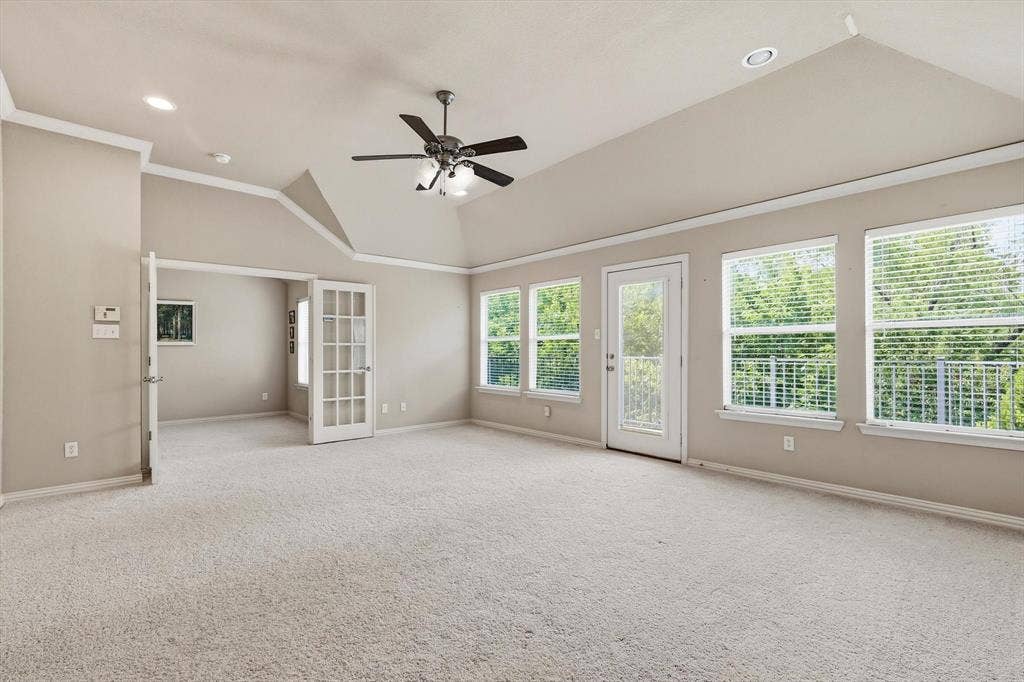 201 Fountainview Drive, Euless, TX 76039 Oversized primary suite has private balcony creating the perfect retreat!