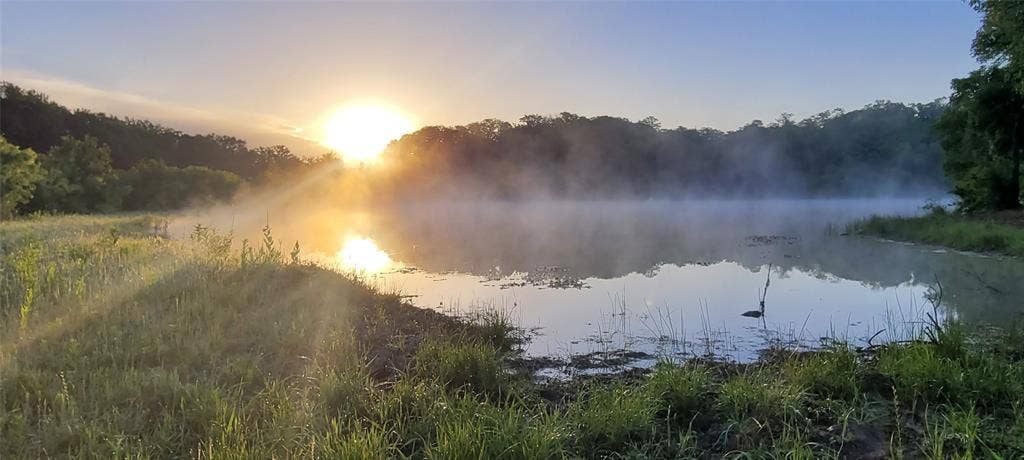 8601 Lowery Road, Fort Worth, TX 76120 Tranquil waterfront featuring a reflective body of water with surrounding natural grasses and mature trees