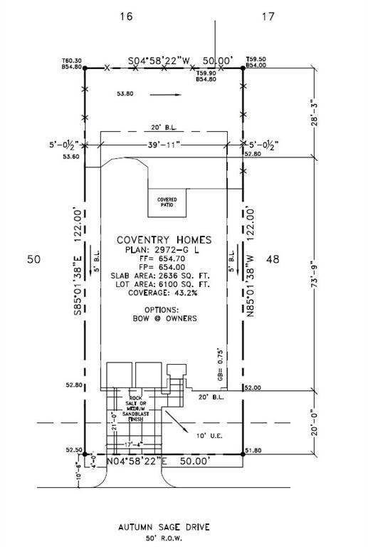 1844 Autumn Sage Drive, Argyle, TX 76226 1844 Autumn Sage Plot Plan