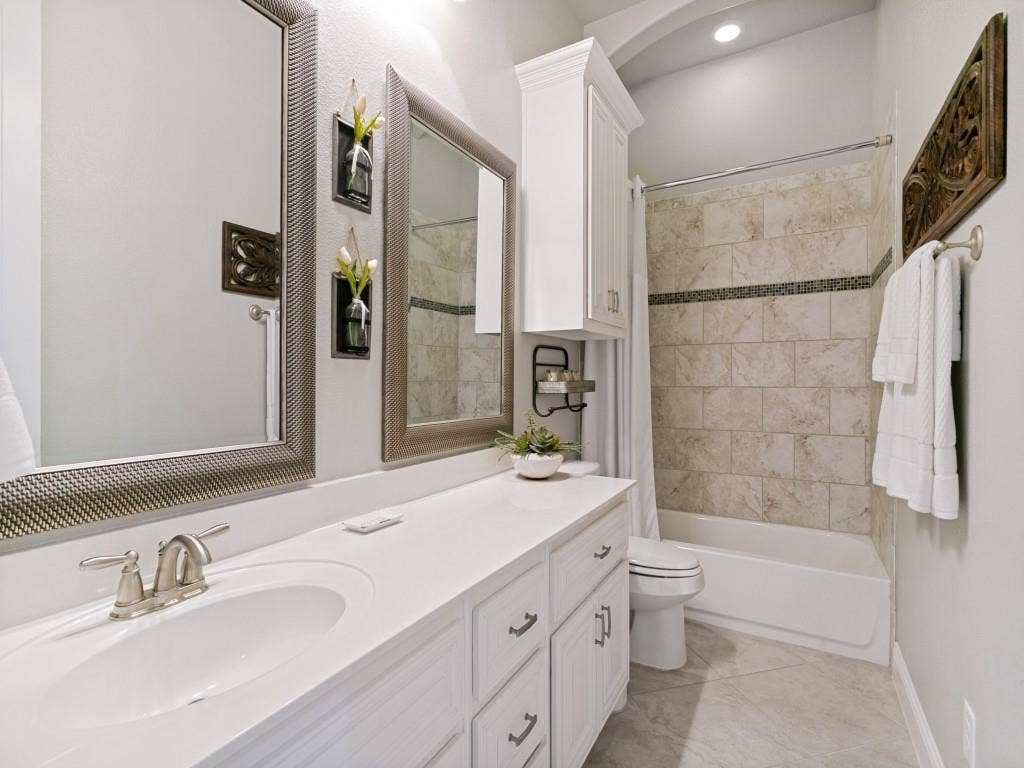 720 Hampshire Drive, Prosper, TX 75078 2nd full bathroom, this homes comes with a 1/2 bath as well in the hall near the entrance.