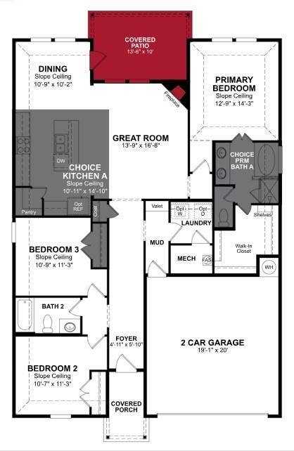 2208 Briarbrook Drive, Denton, TX 76207 Beazer Homes Stark Farms Sierra Floorplan.