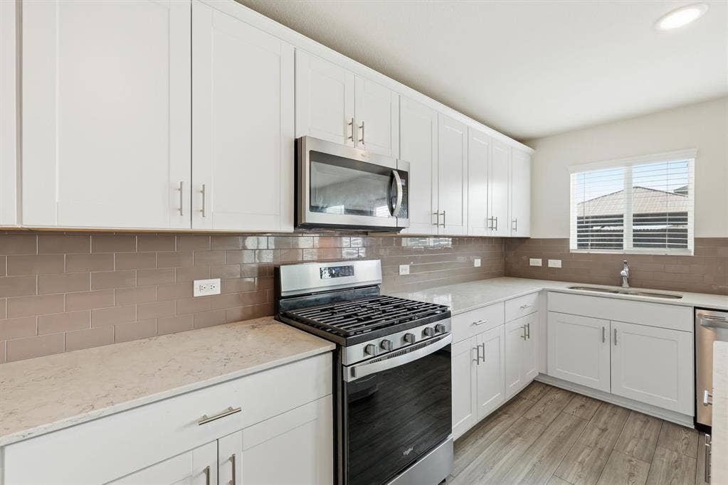 Gorgeous countertops and stainless steal appliances