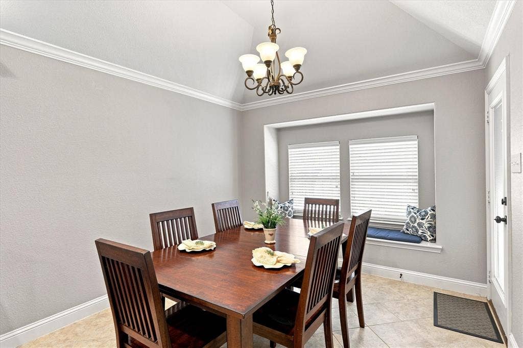 Dining Area spacious for large tables and window seating