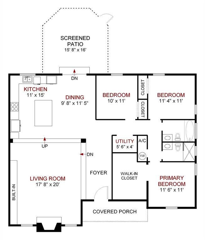 13430 Challaburton Drive, Farmers Branch, TX 75234 Floor plan