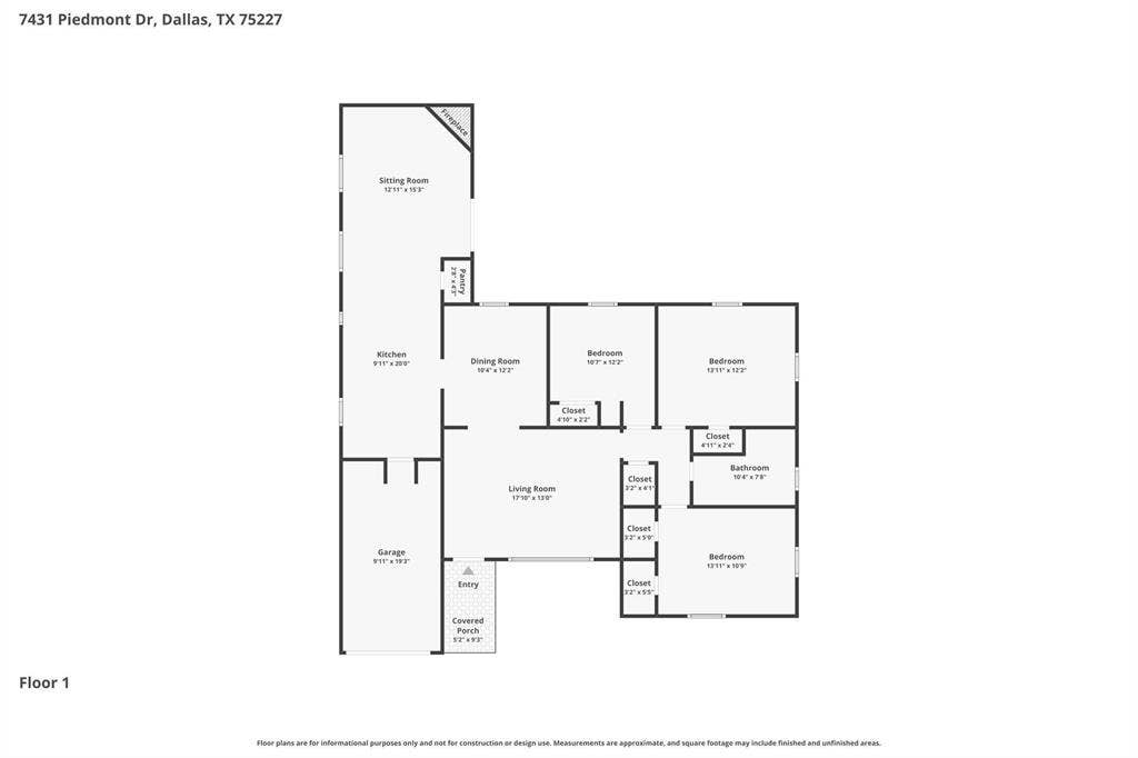 7431 Piedmont Drive, Dallas, TX 75227 7431 Piedmont Drive, Dallas, TX 75227