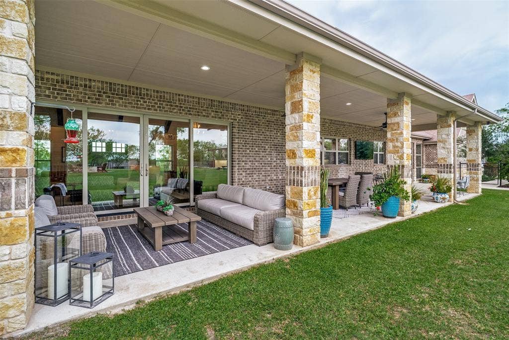 117 Maravilla Drive, Aledo, TX 76008 large patio ready for outdoor kitchen