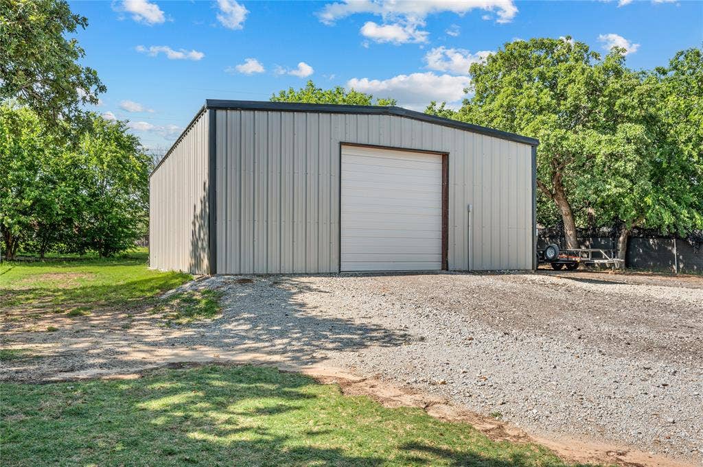 5656 Oak Haven Drive, Fort Worth, TX 76244 The 30x30 steel shop was built in 2022, has power, and opens the door for projects, storage, tools, equipment, or serious weekend hobbies.