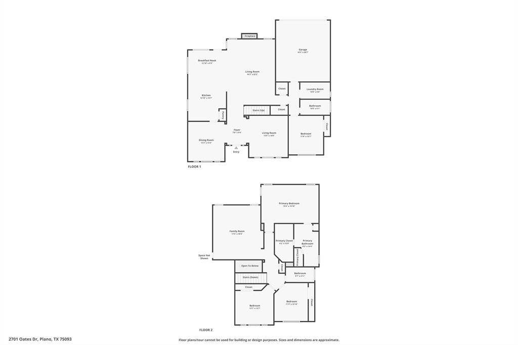 2701 Oates Drive, Plano, TX 75093 Floor plan combined
