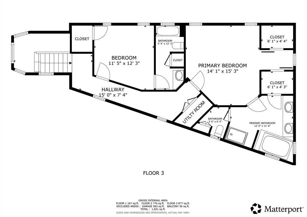 5102 Ridgedale Avenue, Dallas, TX 75206 3rd Floor plan