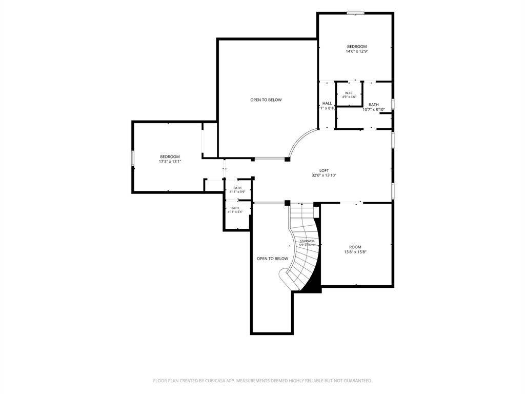Upstairs floorplan.