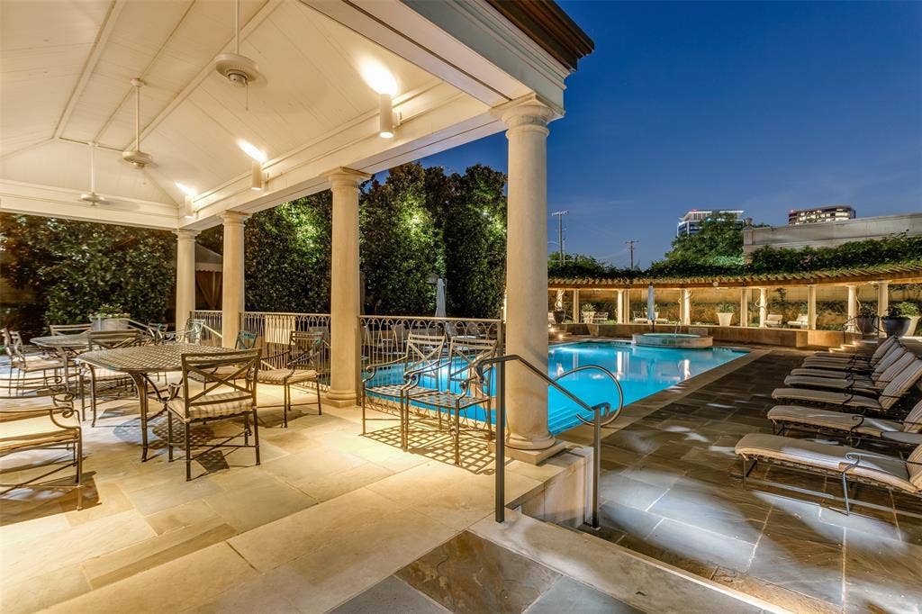 Ample Open and Covered Seating Nexts To Pool.