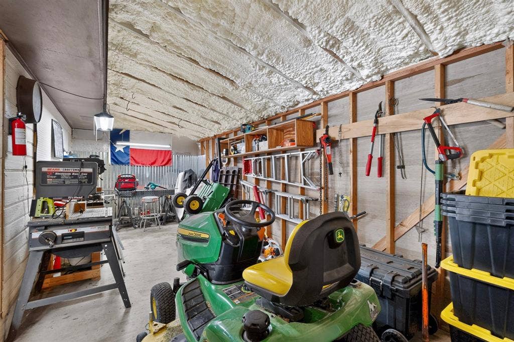 1151 Lynn Way, Waxahachie, TX 75165 Additional storage area inside the detached garage.
