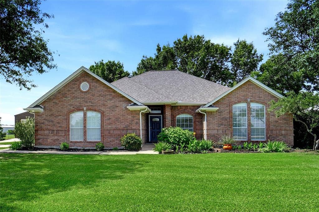 Traditional home with brick exterior.
