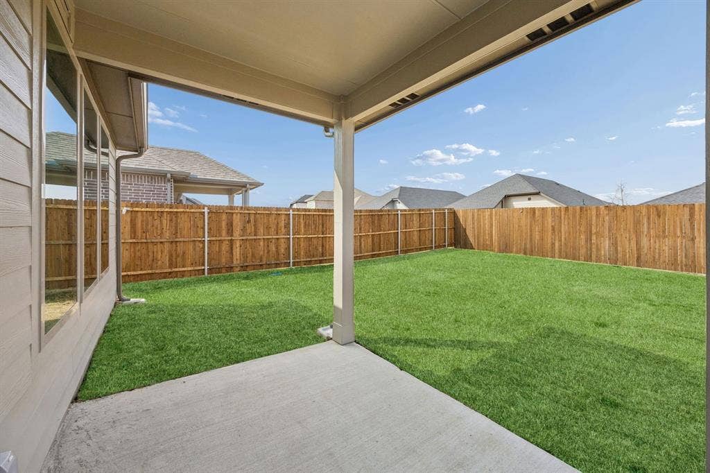 481 Hundred Acre Drive, Waxahachie, TX 75165 Covered Patio in the Stanley II home plan by Trophy Signature Homes – REPRESENTATIVE PHOTO