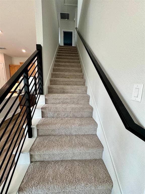 2930 Eleanor Drive, Prosper, TX 75078 Stairs featuring recessed lighting